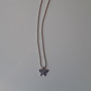 Glitter Holographic Butterfly Necklace